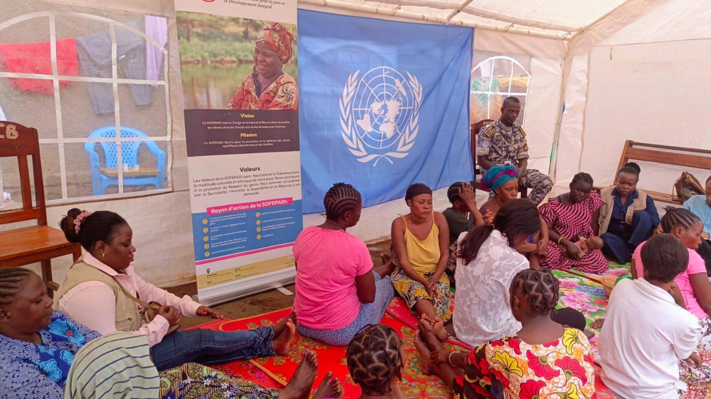 For three days, dozens of detained women and girls received psychological support and were also introduced to several income-generating activities, notably basket weaving. Photo MONUSCO.