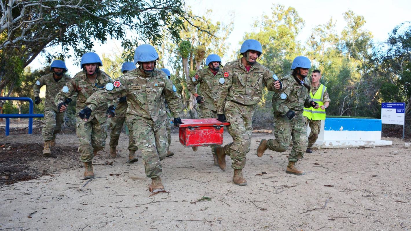 UN Blue Helmets on the ground