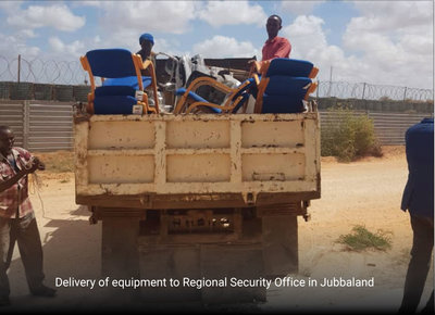 Delivery of equipment to Regional Security Office in Jubbaland