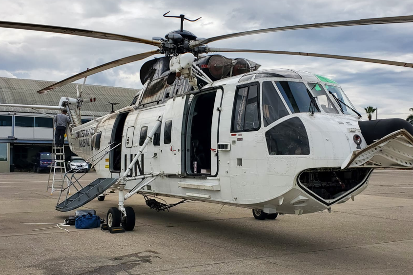 Delivery of the helicopter and arrival inspection.