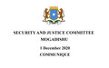 Communique from the Security and Justice Committee - 1 December 2020